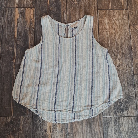 linen stripe tank top - Picture 1 of 4